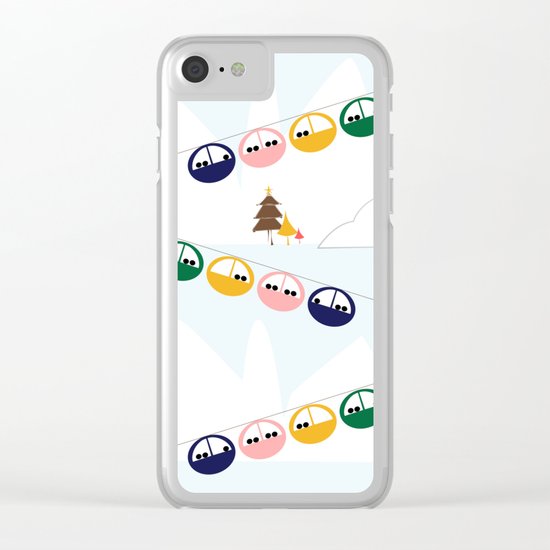 Ski cables Clear iPhone Case
