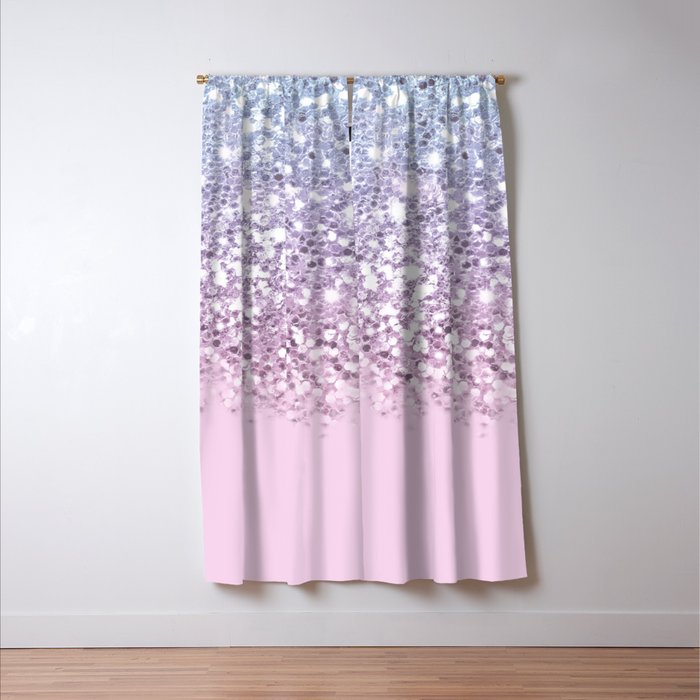 Sparkly Unicorn Pink Glitter Ombre Blackout Curtain by ... on {keyword}