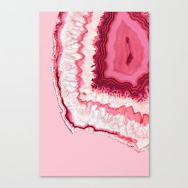 Pink Crystal Agate Geode Canvas Print