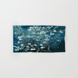 Van Gogh Almond Blossoms : Dark Teal Hand & Bath Towel