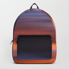 sunset II Backpack | Heaven, Abstract, Modern, Deco, Photo, Beautiful, Sun, Set, Blue, Orange 