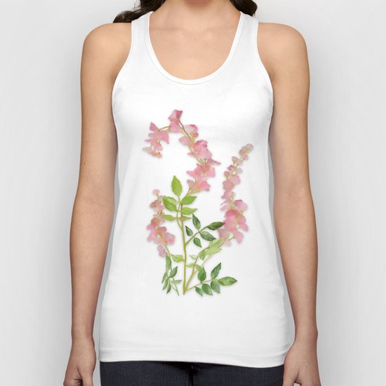 Pink Tiny Flowers Unisex Tank Top