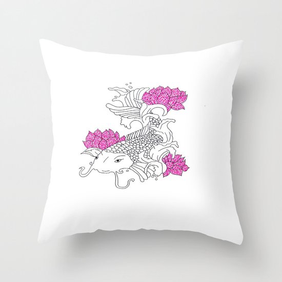 koi Throw Pillow