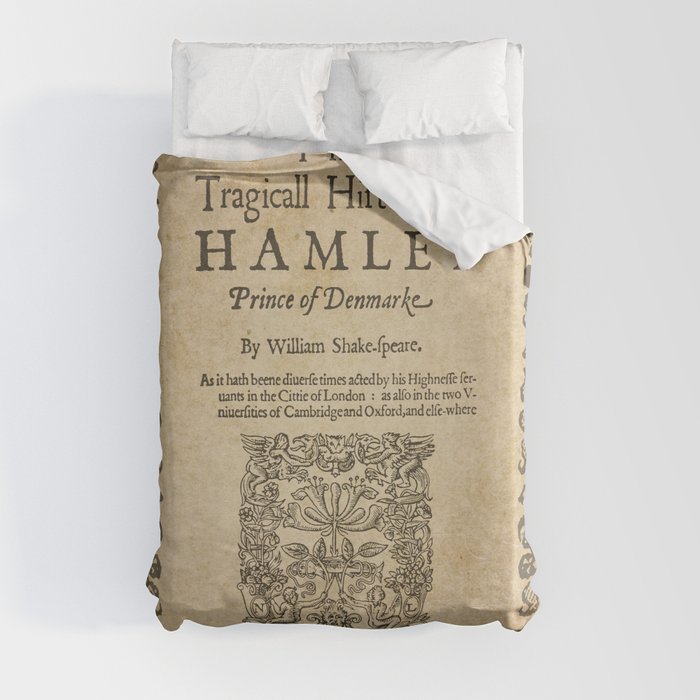 Shakespeare, Hamlet 1603 Duvet Cover