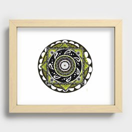 Healing Energy Mandala- studio/dorm wall hanging tapestry Recessed Framed Print