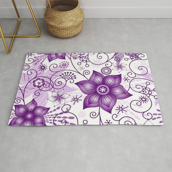 Colorful Butterflies and Flowers V8 Rug