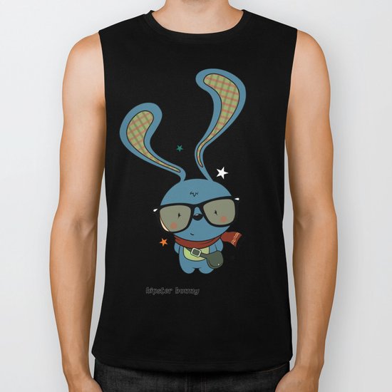 Hipster bunny Biker Tank