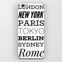 Cities of the World iPhone Skin