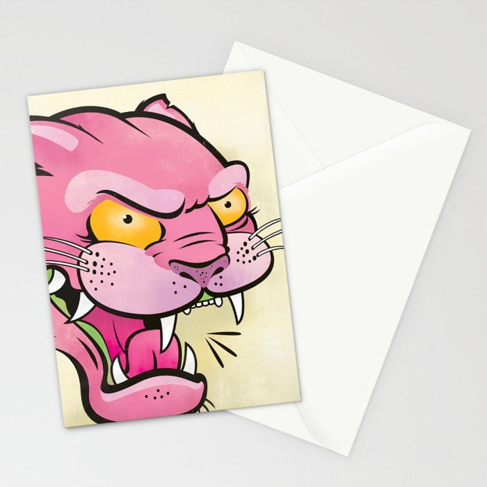 Pink Panther Tattoo Flash Stationery Cards by cb72 | Society6