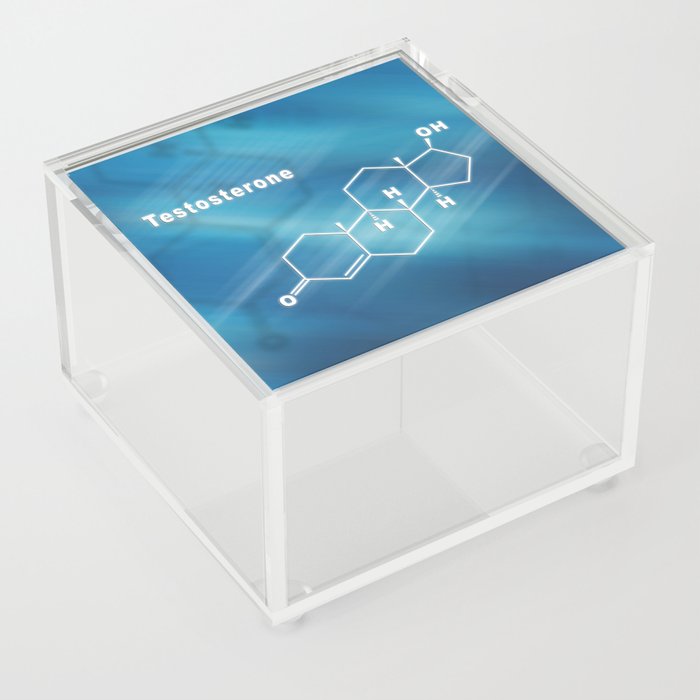Testosterone Hormone Structural chemical formula Acrylic Box