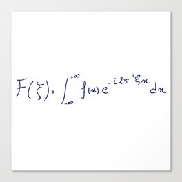 Fourier transform equation handwritten Canvas Print