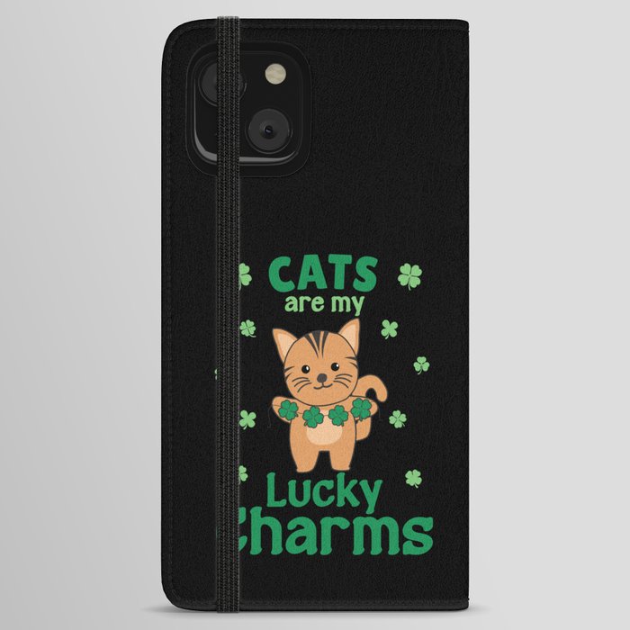 Cats Are My Lucky Charms St Patrick's Day iPhone Wallet Case
