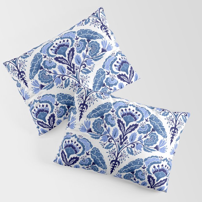 Chinoiserie Damask Porcelain Pattern Pillow Sham