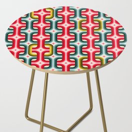 Colorful retro squares pattern Side Table