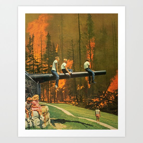 Playing with fire... Art Print
