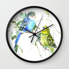 Parakeets, budgies pet bird home decor Wall Clock