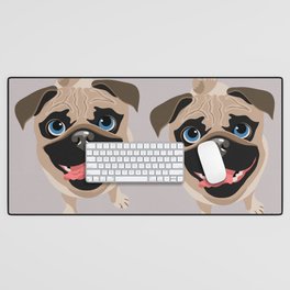 Funny Pug Dog Desk Mat