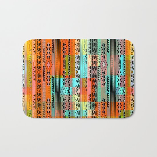 Abstraction. The rainbow pattern. 1 Bath Mat