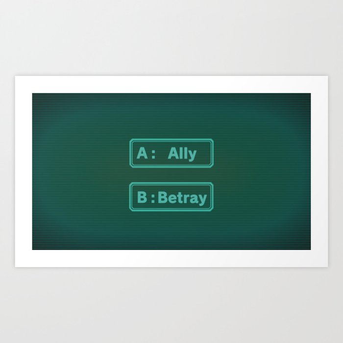 Ally Betray / Zero Escape - Virtues Last Reward Art Print