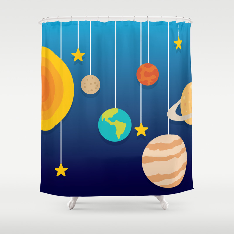 Science Class Diorama Of The Solar System Shower Curtain By