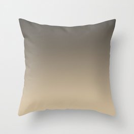 Brown and Tan Gradient Ombre Fade Blend 2021 Color of the Year Urbane Bronze and Ivoire Throw Pillow