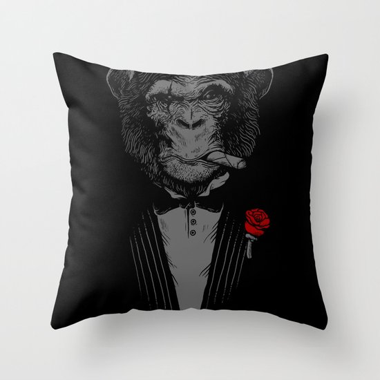 Monkey Business Throw Pillow
