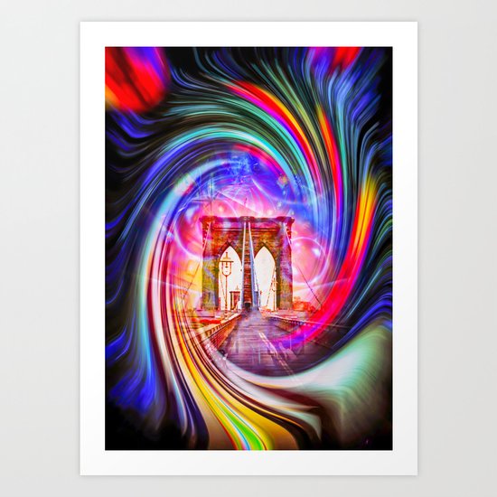 New York Brooklyn Bridge Art Print