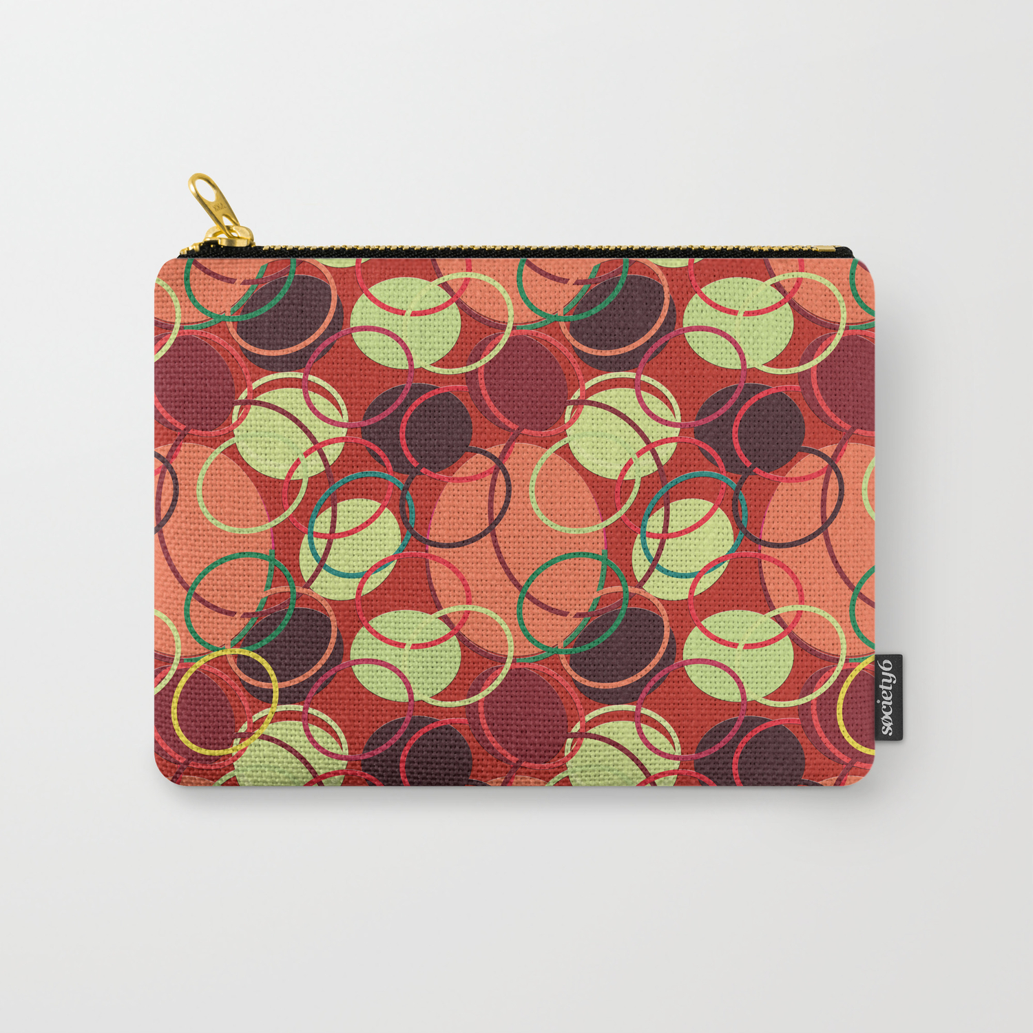 Seamless Colorful Geometric Circle Vector Pattern Carry All Pouch By Kapstech Society6