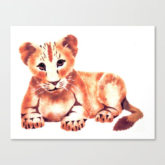Baby Lion Cub Canvas Print