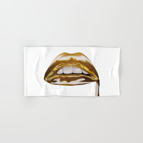 Golden Lips Hand & Bath Towel