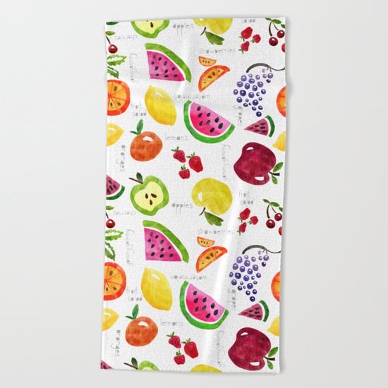 Fruit Salad Yummy Yummy Beach Towel