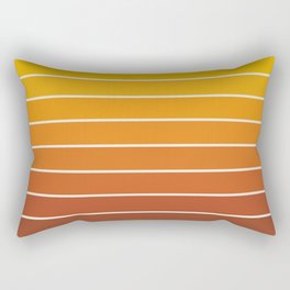 Gradient Arch IX Retro Orange Mid Century Modern Rainbow Rectangular Pillow