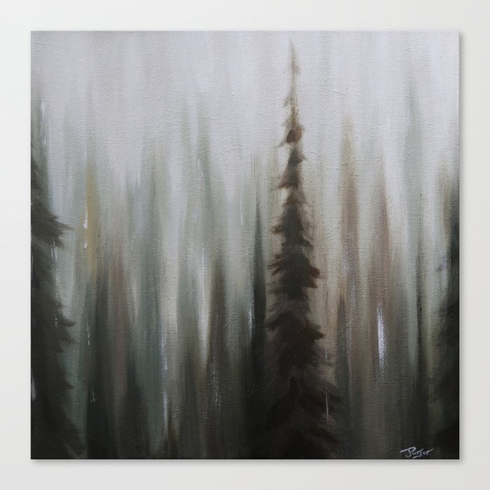 Pacific Northwest Forest Oil Painting By Jess Purser Canvas Print