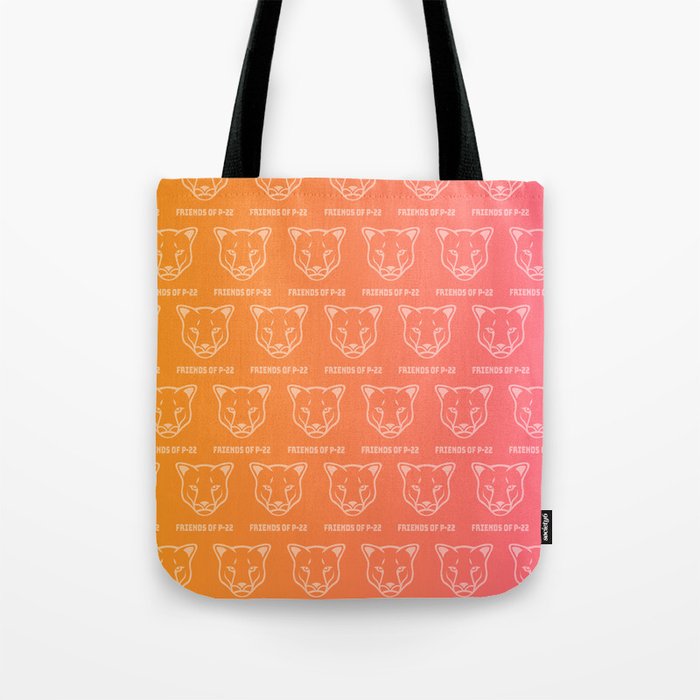 P22 Mountain Lion Pink & Orange Wrapping Paper Tote Bag