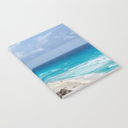 Mexico Photography - Exotic Beach By The Blue Ocean Water Notebook
