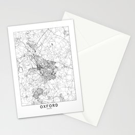 Oxford White Map Stationery Card
