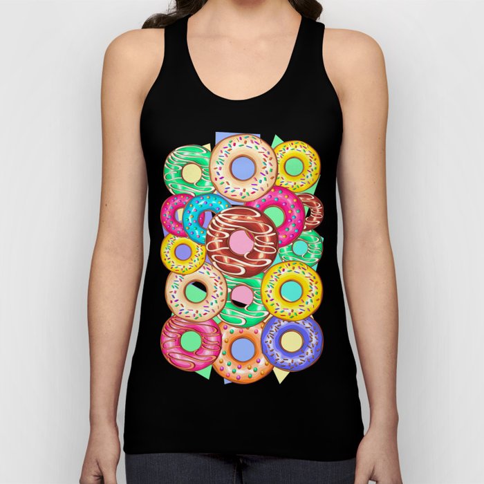 Donuts Punchy Pastel flavours Pattern Tank Top