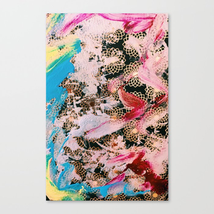 Sparrow Abstract Painting Canvas Print