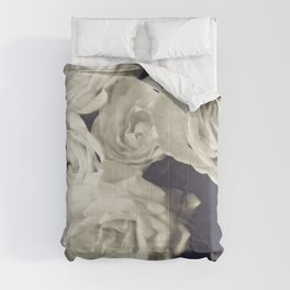 Roses in Black & White Comforter