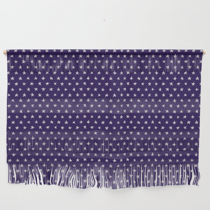 Tiny Stars Pattern Purple Wall Hanging