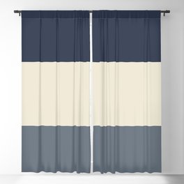 Trio Shades, Blue & Cream Blackout Curtain