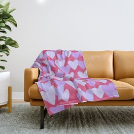 Love on My Mind - Purple and Pink Throw Blanket
