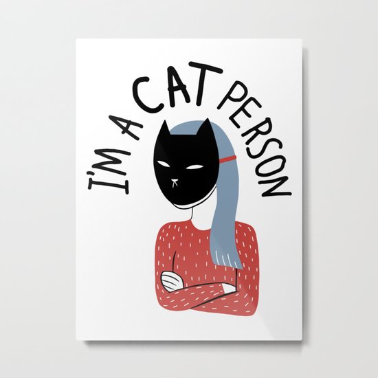 Cat Person Metal Print
