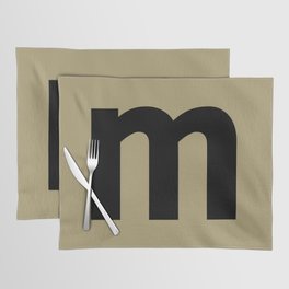 letter M (Black & Sand) Placemat