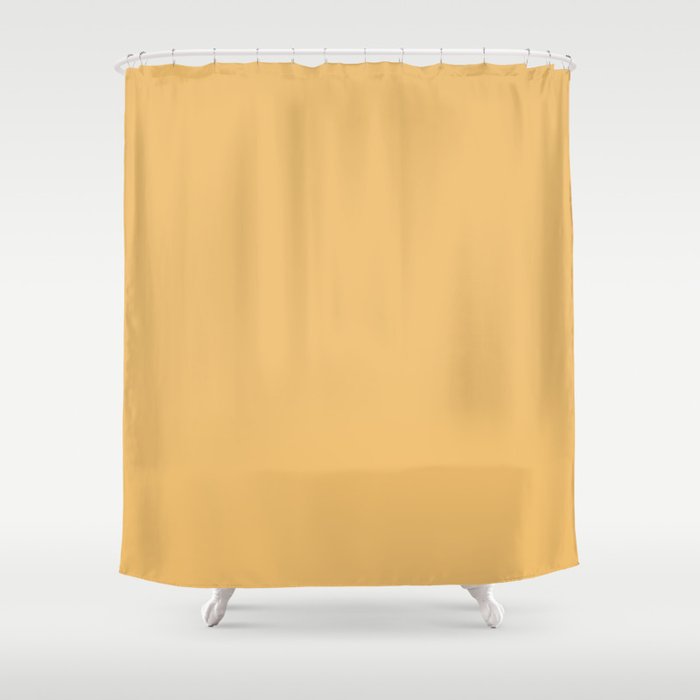 BUFF YELLOW SOLID COLOR Shower Curtain