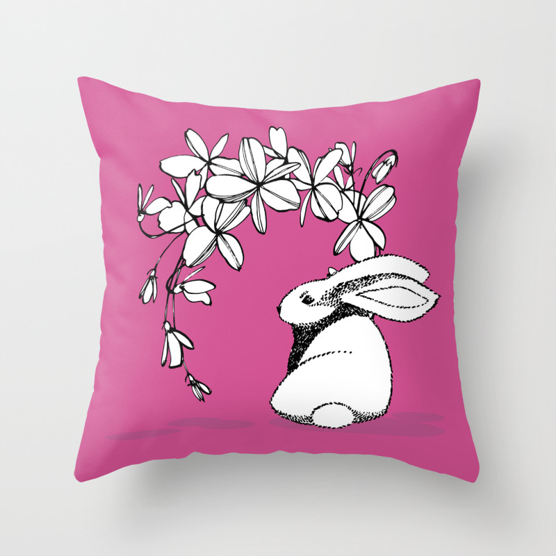 pink bunny pillow