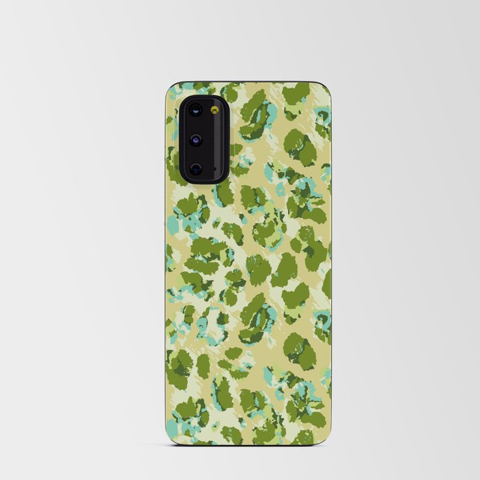 Bohemian Style Jaguar Spots in Vibrant Jungle Green Android Card Case