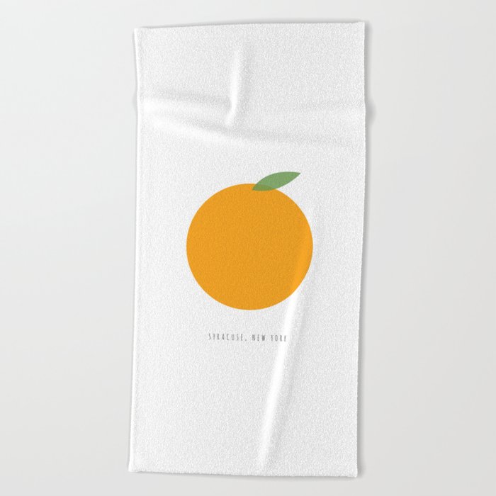 Syracuse Beach Towel The Best Beaches In World Syracuse New York Orange Beach Towel By Carrielymandesigns Society6