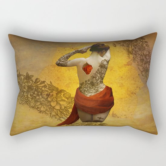 My Heart The Rose Rectangular Pillow