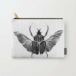 Beetle Carry-All Pouch | Bugs, Drawing, Beetle, Black, Goliath, Black and White, Bichos, Bug, Wings 